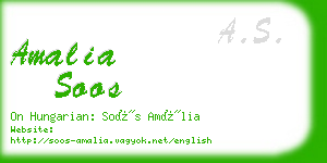 amalia soos business card